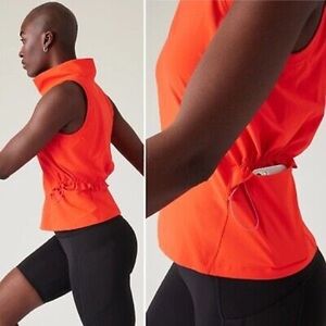 🧡NWT ATHLETA Venture Out Tank Top, Sleeveless, Orange/ Vermillion, S